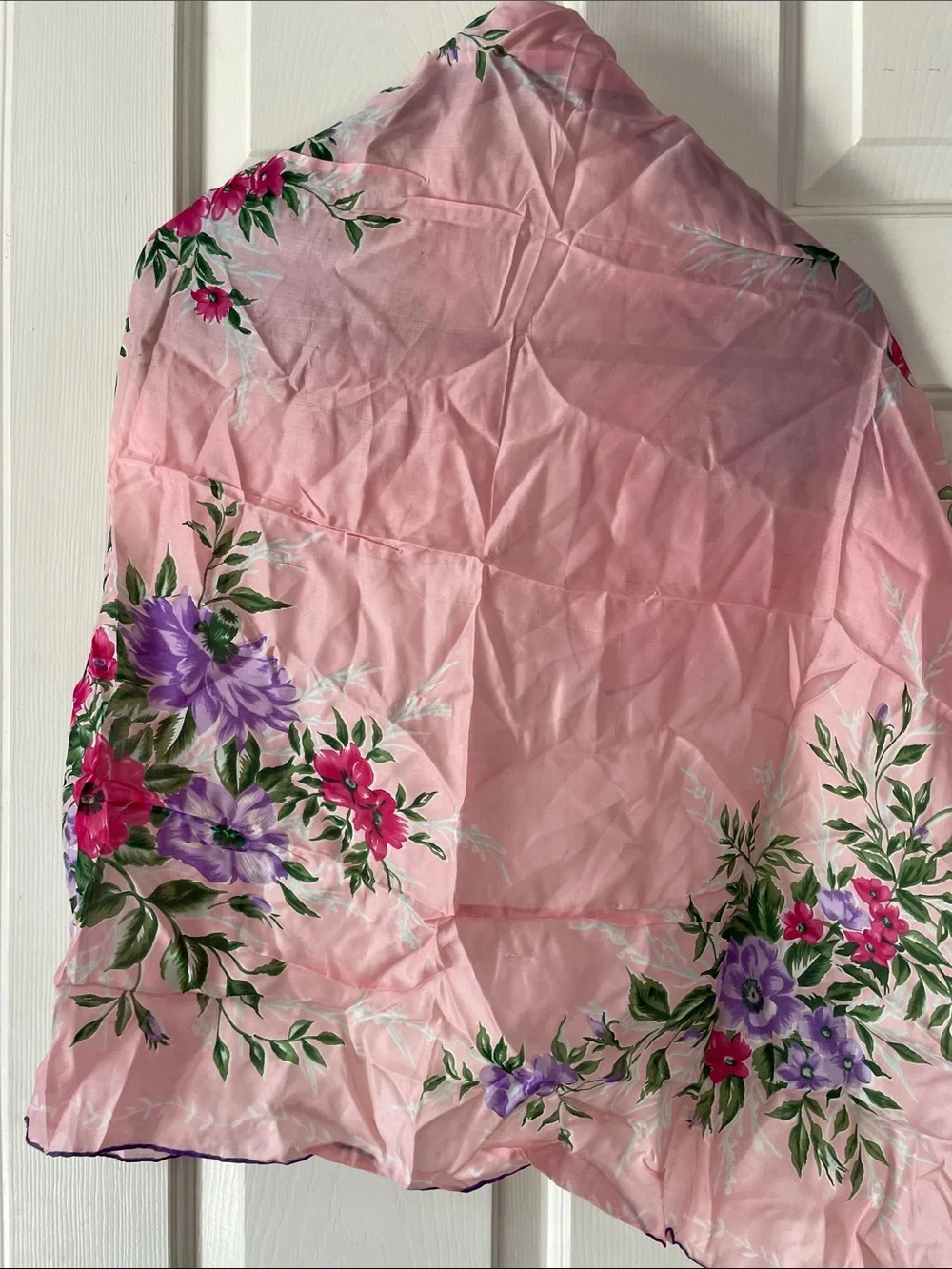 VTG SILK BLEND HANDROLLED SCARF